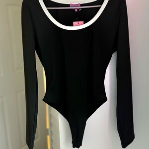 Edikted Black Long Sleeve Bodysuit Size XL NWT